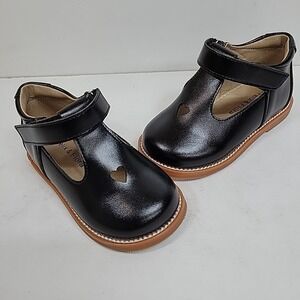NWOB Felix & Flora Girls Sz 5 Black Leather T Strap Mary Jane Non Slip Padded